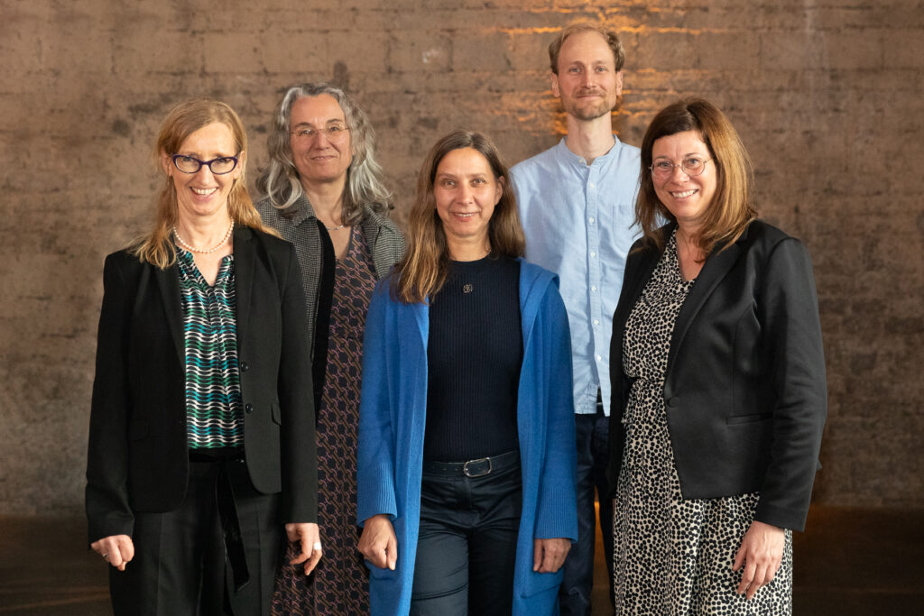 Die neue Geschäftsstelle RegioNetzWerk, v. l. n. r.: Ursula Mölders, Andrea Fromberg, Bärbel Rispler, Philipp Klever, Dr. Bettina Lelong